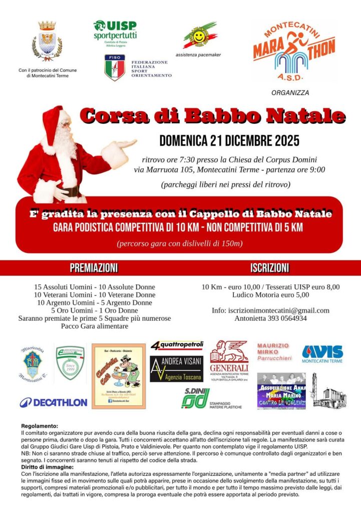 Corsa di Babbo Natale Volantino